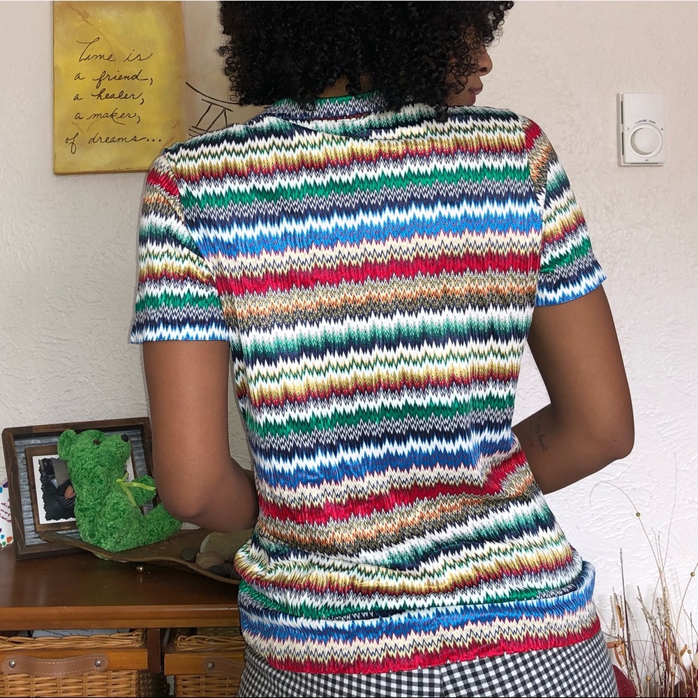 💋SOLD💋Multicolored Half Zip Top - Picture 5 of 5